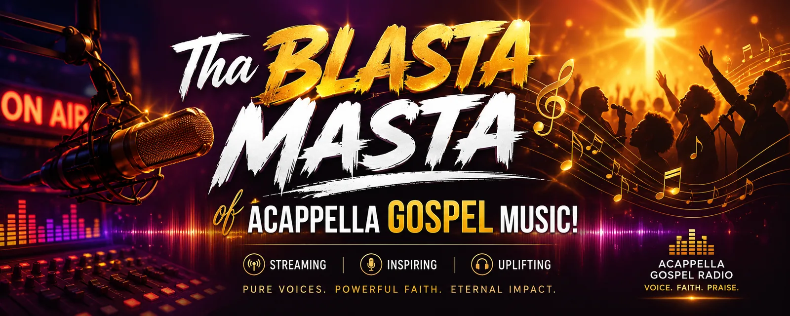 Stevie B. Acappella Gospel Music Blast — FRIDAY · 9–11 PM EST / 8–10 PM CST